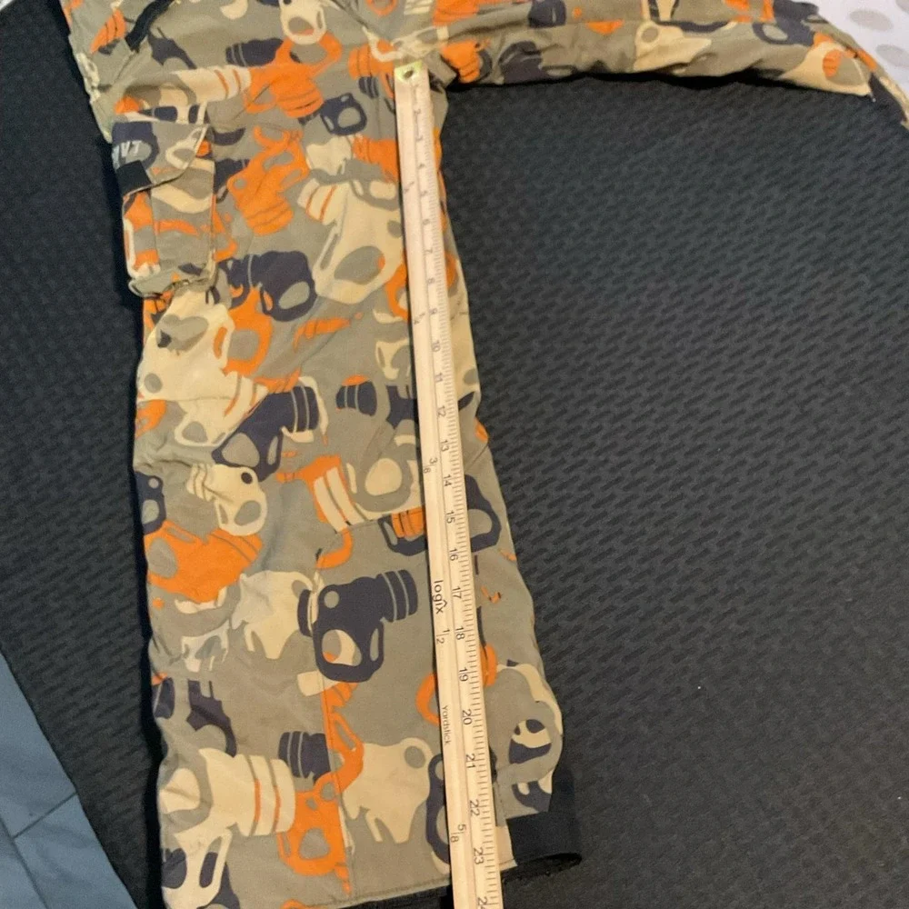 Columbia Snow Pants Youth 10/12 Multicolor Camo Cargo Waterproof Ski Winter